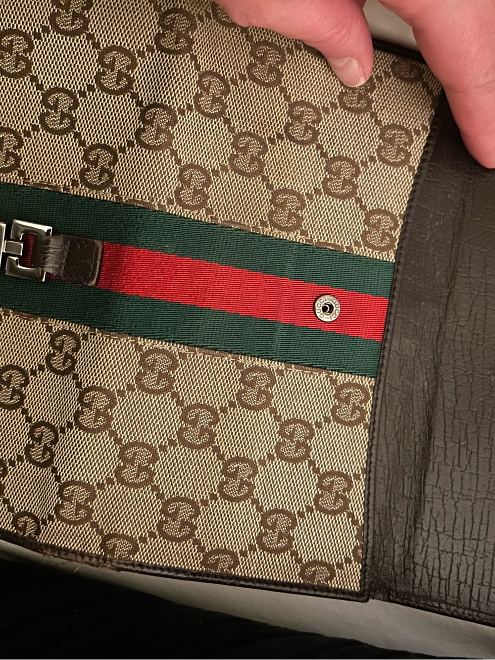Gucci Brown GG Canvas Wallet with Green and Red Web Stripe - Picture 8 of 10
